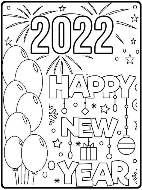 2022 Coloring Pages Printable